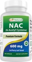 최고의 자연 NAC N-Acetyl-Cysteine 600 mg 250 캡슐