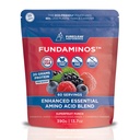 FundAminos EAA + BCAA 아미노산 분말 | 유기, 채식주의자, 식물 기초를 두어 | 매일 영양을 위한 완전한 근본적인 아미노산 | 낙관된 단백질 이용 | 상쾌한 Superfruits 혼합 - 60의 서빙