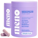 O Positiv MENO Vitamins for Menopause - 여성을위한 호르몬 무료 Menopause 보충 - 검정 Cohosh & Ashwagandha KSM-66 - 도움 Relieve 뜨거운 플래시, 밤 땀, 무드 스윙 - 30 서빙 (팩 2)