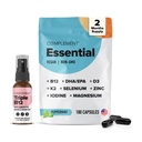 Complement Essential Vegan Multivitamin & Triple B12 Spray Bundle – 식물 기반 다이어트에 대한 종합 영양 지원