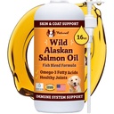 자연적인 개 회사 Omega 3를 가진 야생 알래스카 연어 기름 공식, 개 보충교재를 위한 물고기 기름, 피부 & 외투 개 기름, Itchy 기복, 합동 & 심장, 음식 Topper, 16 oz를 위한 면역 지원.