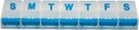 Rehabilitation Advantage Weekly Pill 주최자 - 대형 Compartments가있는 7 일 푸시 버튼 알약 상자, Medication 및 비타민을위한 쉬운 오픈 디자인. 여행 & 매일 사용