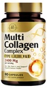 여자를 위한 다 교원질 펩티드 2400mg – 5가지의 유형 (I, II, III, V, X)를 가진 제일 가수분해한 교원질 복합체 - 잔디 페더럴 익스프레스 - 머리, 피부, 못, 뼈 & 합동 지원 아름다움 & 웰빙 – 60의 캡슐