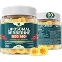 Berberine 500mg 보충교재, 일단 매일, Ceylon Cinnamon, Bitter Melon, Metabolism를 위한 Banaba 잎 균형을 잡는, AMPK 활성제, 높은 흡수, 설탕 자유로운, 채식주의자, 60 Cts를 가진 Liposomal Gummies