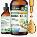 BIO KRAUTER® Menopause Women* - Dong Quai Drops 4 Fl.Oz 56 공급 일 - Menopause 지원을위한 Vegan Angelica Root Tincture - 알코올 및 설탕 무료 - Relaxation & Women's Wellness