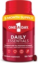 A Day Daily Essentials, Multivitamin for Women & Men, 건강한 두뇌 및 근육 기능 및 면역 건강, 비타민 D, E 및 비타민 B12, 150 조사를 가진 성숙한 Multivitamin
