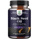 Vegan Black Seed Oil Capsules - Cold Pressed Nigella Sativa Black Cumin Seed Oil Capsules with Omega 3 6 9 Antioxidants and Thymoquinone for Hair growth Immune Support Joint Health and Digestion