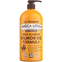애완 동물 mont 오메가 Love+ 야생 알래스카 Salmon 기름 개 수식 32 oz - 물고기 오메가 액체 펌프 고양이는 합동 기능 면역성 심장 건강 식품 보충교재 애완 동물 자연적인 EPA DHA 지방산을 지원합니다