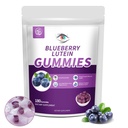 Blueberry Lutein Eye Vitamins Gummies with 180 Count - 3 개월 공급, 아이와 성인을위한 Vegan Eye Health Supplement, Vision Clarity 및 Blue Light Support를위한 Lutein Gummies