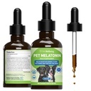 애완 동물 웰빙 애완 동물 Melatonin 개 - 지원 Adrenal 건강, Cortisol 균형, 도움 유지 정상 수면 패턴 - 수의식 공식화 된 액체 보충 2 fl oz (59 ml)
