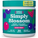 간단히 Blossom Nutrition - 매일 Greens & Superfood Powder + Collagen + Probiotics for Women 's Digestive Health & Bloating Relief. 건강에 도움이 - 30 일 공급