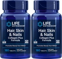 Life Extension Hair, Skin & Nails Collagen Plus Formula, 180 정제 (팩 2)