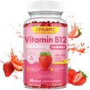 여성 & 남자를 위한 비타민 B12 Gummies, 비타민 B6, D3, 철, 성인을 위한 Folate를 가진 5000mcg 메틸 B12 Gummies는, 에너지 & 대사 부스트, 계류, 면역 체계, 설탕 자유로운 Strawberry를 지원합니다
