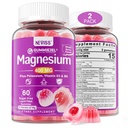 설탕 무료 마그네슘 구미 400mg | 5-in-1 Complex 마그네슘 : 글리세린, 감귤류, 말레이트, 염화물 및 타우레이트 | Ashwagandha, 비타민 D3 및 아연 | 캘름, 무드 및 에너지 지원 | Vegan, 2-Pack