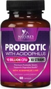 Probiotics 60 Billion CFU - 10 Strains + Prebiotics - 소화 건강, Gut & 면역 지원 - Occasional 변비, 가스 및 여성 및 남성 선반 안정 - 60 캡슐 지원