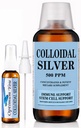 콜로이드 실버 리퀴드 | 500ppm, 추가 강도 (32 oz) 스프레이 병 포함 | 면역 지원 보충교재 | 줄기 세포 지원 | 부상 치료 및 뛰어난 치유