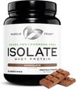 근육 Feast Grass-Fed Whey Protein Isolate, 모든 천연 호르몬 무료 Pasture 절상, 남성과 여성을위한 Whey Isolate Protein Powder, Gluten-Free, Delicious Isolate Protein - 초콜릿, 1lb