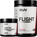 BARE 성능 영양 BPN 크레아틴 Monohydrate & Flight Pre Workout (Strawberry Kiwi) 번들