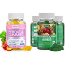 설탕의 뭉치 자유로운 Prenatal Gummies + 설탕 자유로운 과일 및 채소 Gummies