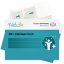 PatchAid D3/Calcium Topical Patch | 뼈 강도 및 칼슘 지원 | 더 나은 흡수를 위한 8 시간 착용 | 30 일 공급