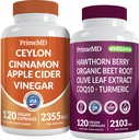 Ceylon Cinnamon (1pk) 및 Nitric 산화물 (1pk) 보충교재 뭉치 - 심장, 대사, 균형, 순환, lipid 및 면역 지원 - 비 GMO, Vegan, 글루텐 자유로운을 위한 유력한 비타민