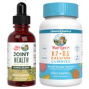 MaryRuth Organics Joint Health Liquid Drops & Vitamin K2+D3 Gummies (Peach Mango 및 Apricot) | 라벨 프로젝트 인증 | 칼슘, 관절 및 뼈 지원 비타민 | Vegan, Non-GMO, 글루텐 프리