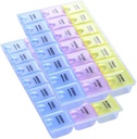 INVODA Pill Case 7 Day 주간 알약 상자 Medication Reminder Pill 주최자 - 아침 노온 저녁 매일 21 Detachable Compartments