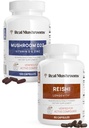 Real Mushrooms Vitamin D2, 아연 (120ct) 및 Reishi 415 (90ct) 번들 Chaga - 면역, 더 나은 수면 및 휴식을위한 자연 지원 - Vegan, Gluten Free, Non-GMO, 유기 버섯 추출물