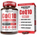 최대 흡수를 위한 BioPerine®를 가진 Benevolent 순수한 CoQ10 200mg Softgels, 심장 건강을 위한 Ubiquinone Coenzyme Q10 보충교재, 에너지 생산, 건강한 시효 & 산화 방지제 지원, 100 Softgels