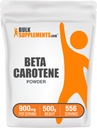 BulkSupplements.com 베타 카로틴 분말 - 베타 카로틴 보충, 비타민 Immune 및 비전 지원을위한 보충 - 글루텐 무료, 900mg 서빙 당, 500g (1.1 파운드) (팩 1)
