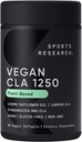 스포츠 연구 Vegan CLA - 남성 및 여성을위한 Active Conjugated Linoleic Acid가있는 1250mg | Non-GMO, Soy & Gluten Free - 80 % (90 Softgels)