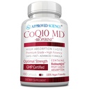 승인 된 과학 ® CoQ10 MD - 추가 강도 300mg 순수 CoQ10 빠른 흡수를위한 Bioperine® - 최적의 지원 - 3 개월 공급