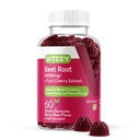 Viteey Beet Root Gummies 4000mg with Tart Cherry - 건강한 혈압 지원 - Vegan, 젤라틴 무료, 글루텐 무료 - 맛있는 Chewable Berry Beet 맛있은 거미