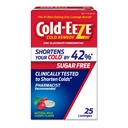 Cold-EEZE Sugar-Free, Natural Wild Cherry 아연 Lozenges, Homeopathic Cold Remedy, Common Cold, Sore Throat, Cough, Congestion & Post Nasal Drip, 25 Ct를 단축