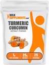 BulkSupplements.com 심황 추출물 분말 - 심황 뿌리, 쿠르쿠민 보충제, 심황 쿠르쿠민 분말 - 글루텐 무료, 서빙 당 1g, 25g (0.88 온스) (팩 1)