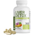 Bronson Liver Detox Advanced Detox & Cleansing Formula Supports Health Liver Function with Milk Thistle, Dandelion Root, Turmeric, Artichoke Leaf & More, Non-GMO, 360 채식 캡슐