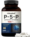 NatureBell P5P 비타민 B6 100mg 서빙 당, 240 캡슐 | 활성 Pyridoxal 5 인산염 보충제 - 뇌 및 기억 건강을위한 필수 B 비타민 - Non-GMO