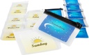 Am Pm Travel Med Pocket Pharmacy, Color Coded, Pre Labeled Days of the Week Pill 주최자 2 Times A Day for Medicine, 비타민, 4x3 Inch Zip 폐쇄