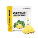 청결한 간단한 식사 최고 녹색 분말, Chlorella, Spirulina, Superfoods & Prebiotic 섬유, 인공 성분 없음, 글루텐 자유로운, 열대 녹색 풍미, 30 Srvg를 가진 자연적인 풍미가 있는 녹색 분말