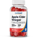 Nutricost Apple Cider Vinegar 500mg, 120 Gummies, Apple 맛 - 글루텐 무료, 비 GMO, 옥수수 시럽 없음