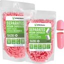 XPRS Nutra Vegan 크기 0 분리 캡슐 - 500 카운트 프리미엄 빈 캡슐 가방에 분리 - 약 0 DIY 보충 (핑크)에 대 한 빈