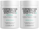 Codeage Fermented 소화 효소 보충교재 3 달 공급 - 14 Digestive 효소, Probiotics, Prebiotics, Fermented 식물, 식물 기초를 두는 다 Pancreatic 효소 - 1개의 캡슐 일 - 2 팩