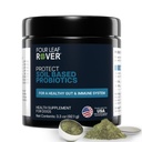4 잎 Rover Protect - 개를위한 Probiotics - 수의사 공식화 - 자연 프리 바이오 틱스 및 산화 방지제 - 해독 및 과트 건강 - 30 일 대형 개 공급