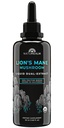 Naturealm Lion 's Mane Mushroom Liquid Tincture Supplement - Focus, Memory & Brain Health, Vegan, Non-GMO - 유기농 과일 보디, 1 개월 공급