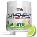 EHP Labs OxyShred Non Stimulant Pre Workout Powder - Stim Free Pre Workout, Caffeine Free Preworkout for Men & Women - Non Stim Preworkout - 설탕 무료 에너지 분말 - Mojito, 60 서빙