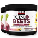 FORCE FACTOR Total Beets Energy Drink Mix 2-Pack, Superfood Beet Root Powder, Nitrates to Boost Energy, Support Circulation, Blood Flow, Nitric Oxide 및 Stamina, Heart Health Supplement, 60 서빙