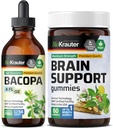 BIO KRAUTER Bacopa Tincture 4 Fl. Oz. & 두뇌 지원 60 Gummies