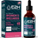E2H Black Cohosh, Dong Quai 및 Licorice Root와 함께 모든 천연 여성 웰빙, 호르몬 균형 및 PMS 구호 - 2 Fl Oz