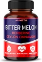 Bitter Melon 캡슐 - 순환 웰빙과 면역 기능을 위해 Berberine Ceylon Cinnamon로 강화 (90 개)