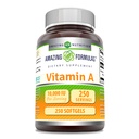 놀라운 수식 비타민 A 10000 IU 보충 | Retinyl Palmitate | 3000 Mcg | Softgels | Non-GMO | 글루텐 프리 | 미국 (1 팩, 250 개)